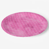 Hübsch Girly Pink Mermaid Pappteller (Schrägansicht)