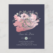 Hübsch Girly Rose Gold Budget Rett Daten (Vorderseite)