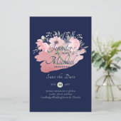 Hübsch Girly Rose Gold Budget Rett Daten (Stehend Vorderseite)