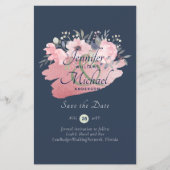 Hübsch Girly Rose Gold Budget Rett Daten (Vorderseite)