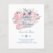 Hübsch Girly Rose Gold Budget Rett Daten (Vorderseite)