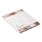 Hübsch Girly Rose Gold Leopard Bokeh Notizblock (angewinkelt)