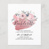 Hübsch Girly Rosegold Floral Glam Wedding (Vorderseite)