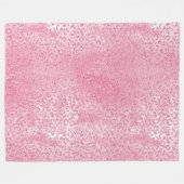 Hübsch Girly Sugar Pink Glitzer Leopard Fleecedecke (Vorderseite (Horizontal))