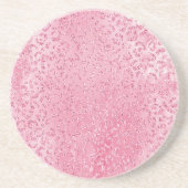 Hübsch Girly Sugar Pink Glitzer Leopard Getränkeuntersetzer (Vorne)