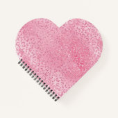 Hübsch Girly Sugar Pink Glitzer Leopard Notizblock (Vorderseite)