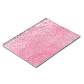 Hübsch Girly Sugar Pink Glitzer Leopard Notizblock (Linke Seite)