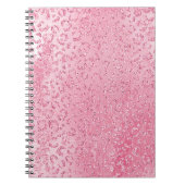 Hübsch Girly Sugar Pink Glitzer Leopard Notizblock (Vorderseite)