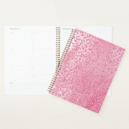 Hübsch Girly Sugar Pink Glitzer Leopard Planer