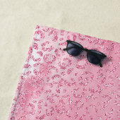 Hübsch Girly Sugar Pink Glitzer Leopard Strandtuch (Beispiel)