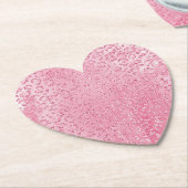 Hübsch Girly Sugar Pink Glitzer Leopard Untersetzer (angewinkelt)