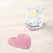 Hübsch Girly Sugar Pink Glitzer Leopard Untersetzer (Vor Ort)