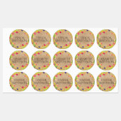 Hübsch Girly Tulip Floral Personalisiert Name Scho Etiketten (Blatt)