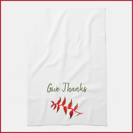 Hübsch Give Dankdanke von Floral Geschirrtuch