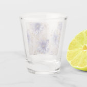 Hübsch Glam Gold Lila Pearl White Floral Schnapsglas (Rückseite)