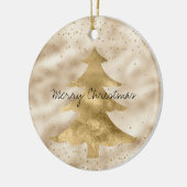 Hübsch Glam Gold Sparkle Dots Weihnachtsbaum       Keramik Ornament (Links)