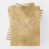 Hübsch Glam Gold Streifen Geschenkpapier Set (Beispiel)