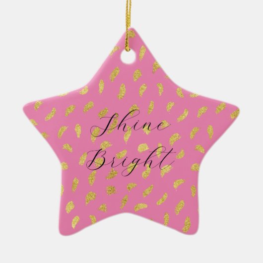 Hübsch Glam Pink Abstrakt Keramik Ornament (Vorne)