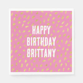 Hübsch Glam Pink Abstrakt Serviette