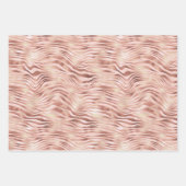 Hübsch Glam Pink Peach Rose Zebra Print Geschenkpapier Set (Vorderseite)