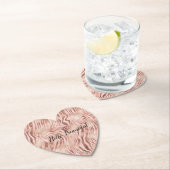 Hübsch Glam Pink Peach Rose Zebra Print Untersetzer (Vor Ort)