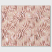 Hübsch Glam Pink Rose Zebra Print Geschenkpapier (Flach)
