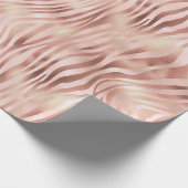 Hübsch Glam Pink Rose Zebra Print Geschenkpapier (Ecke)