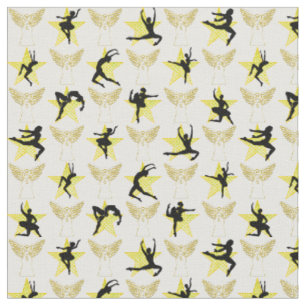 HÜBSCH GOLD DANCER CHRISTMAS DESIGNS STOFF