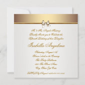 Hübsch Gold Foto Quinceanera Einladungen (Rückseite)