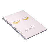 Hübsch Gold Glam Eyelashes Notizblock (Rechte Seite)