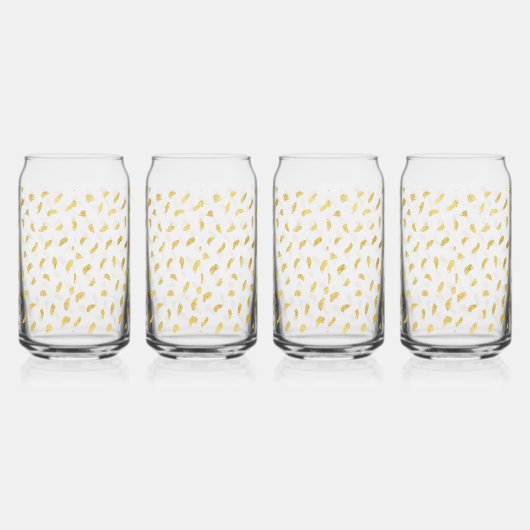 Hübsch Gold Glam White Abstrakt Dosenglas (Rechts)