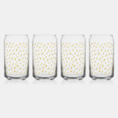 Hübsch Gold Glam White Abstrakt Dosenglas (Links)