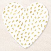 Hübsch Gold Glam White Abstrakt Untersetzer (Vorderseite)