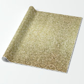 Hübsch Gold Glitzy Glitzer Geschenkpapier (Ungerollt)