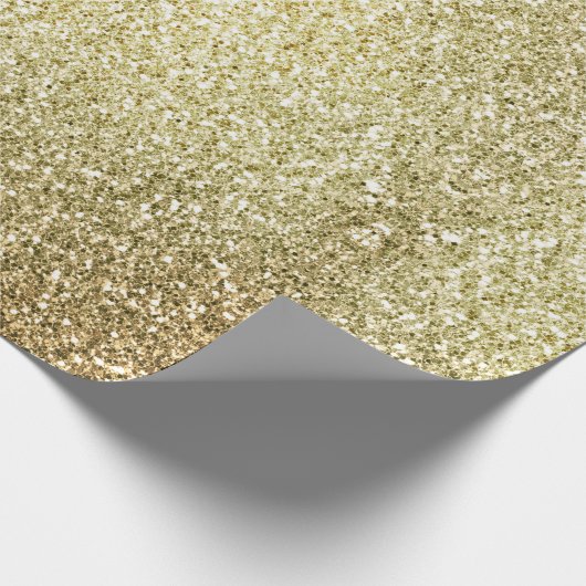 Hübsch Gold Glitzy Glitzer Geschenkpapier (Ecke)