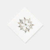Hübsch Gold Poinsettia Napkins Serviette (Ecke)