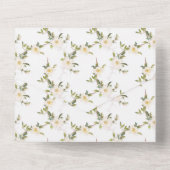 Hübsch-Gold-White-Blume All In One Einladung (Rückseite)