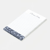 Hübsch Gray Florals Moderne Personalisierte Linde Post-it Klebezettel (angewinkelt)