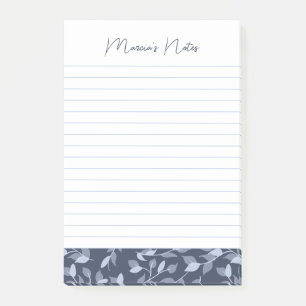 Hübsch Gray Florals Moderne Personalisierte Linde Post-it Klebezettel
