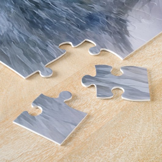 Hübsch Gray Kitten Cat Art Puzzle (Seite)