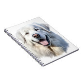 HÜBSCH GROSSES WEISS GROSSES PYRENEES HUND NOTIZBLOCK (Rechte Seite)