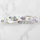 Hübsch grün mit Lila Blumenschrift Kellnermesser (Vorderseite)