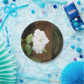 Hübsch-grün-weiß und braun-blütenrund pappteller (Party)