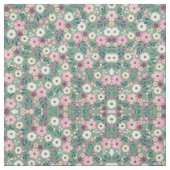 Hübsch-grüne Rosa-Blume Botanisch Stoff (Muster)