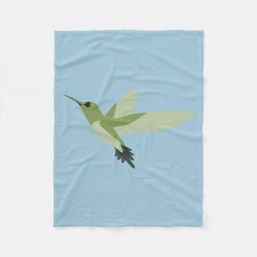 Hübsch-Grüner Kolibri Fleecedecke (Vorderseite)