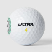 Hübsch-grüner und grauer Karton Golfball (Logo)