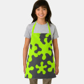 Hübsch grünes Schleim, Holzkohle, graue, lustige n Schürze (Insitu)