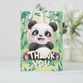Hübsch Gruß Panda Dankeskarte (Stehend Vorderseite)