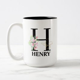 Hübsch H Mit Monogramm Initial Zweifarbige Tasse