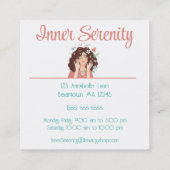 Hübsch Hair Salon Personalisieren Quadratische Visitenkarte (Rückseite)